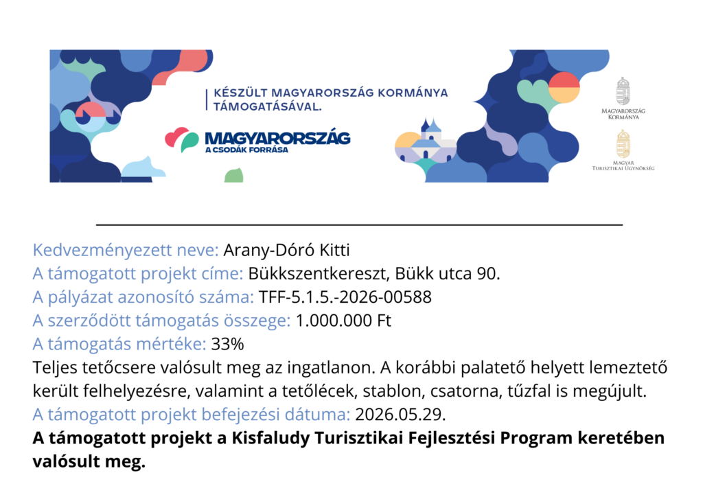 Megújult vendégházunk
